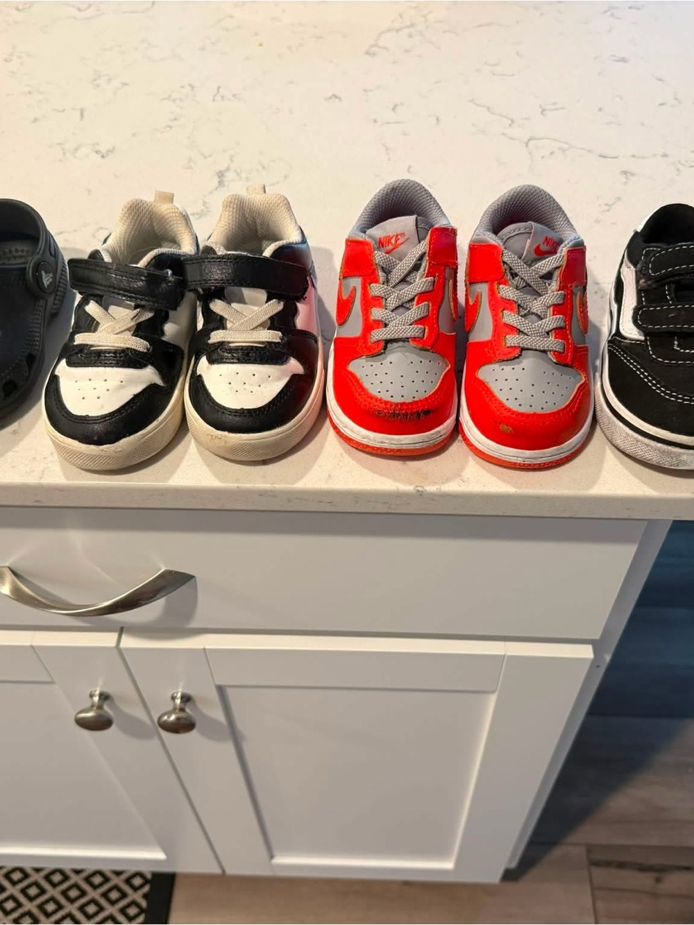 Nike Kids Orange and Gray Low-Top Sneakers